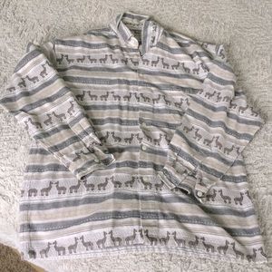 Vintage 100% cotton llama button up XL Shirts Mens